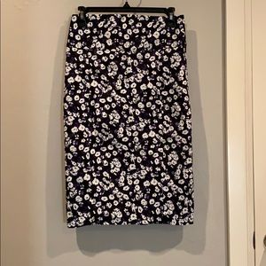 Floral pencil skirt